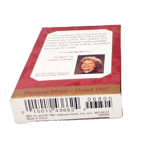 Hallmark 1997 Classic Cross Precious Metal Christmas Holiday Ornament NIB - Picture 4 of 5
